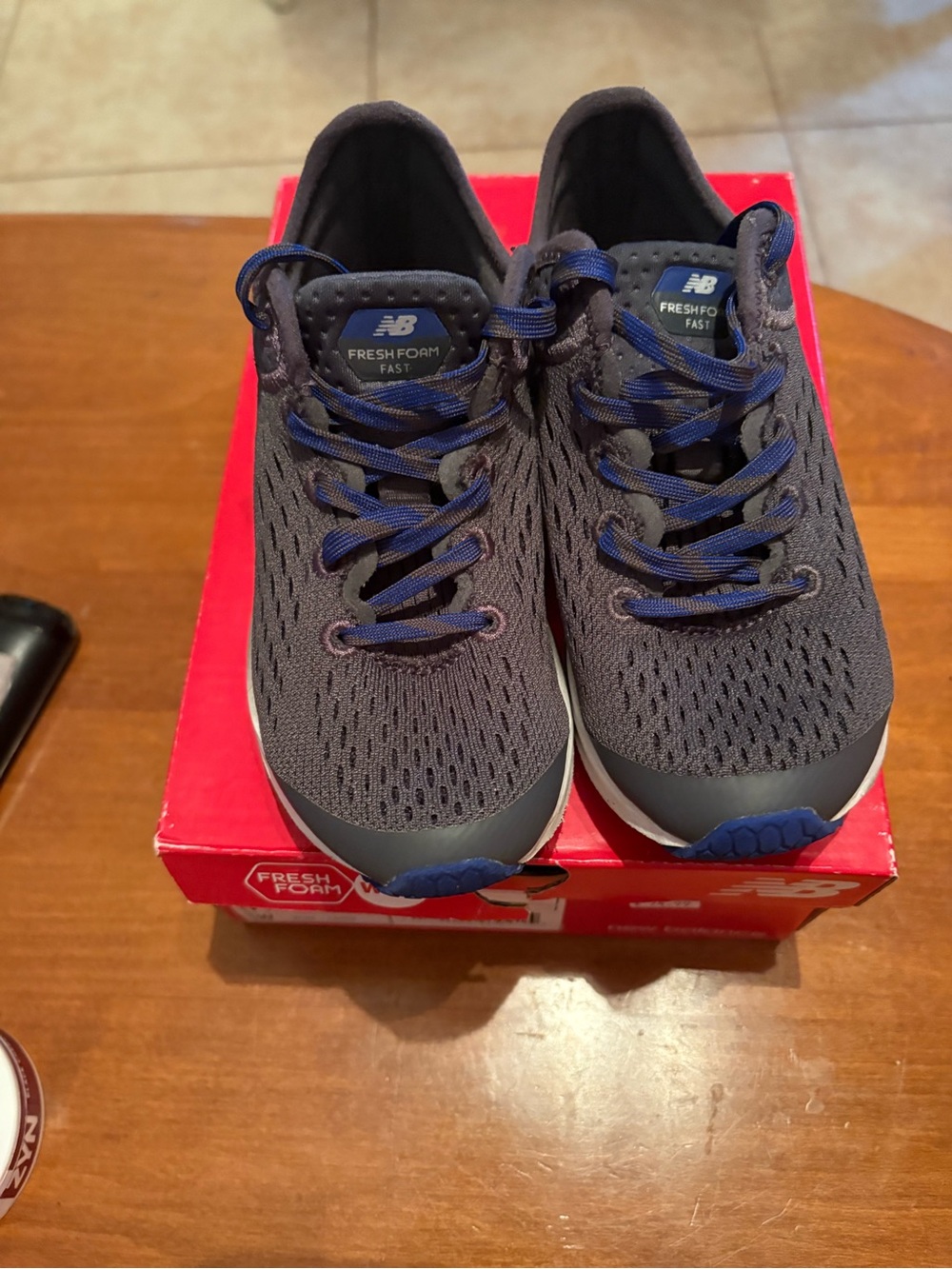 New Balance Kids Fresh Foam Running Sneakers - Navy and Blue